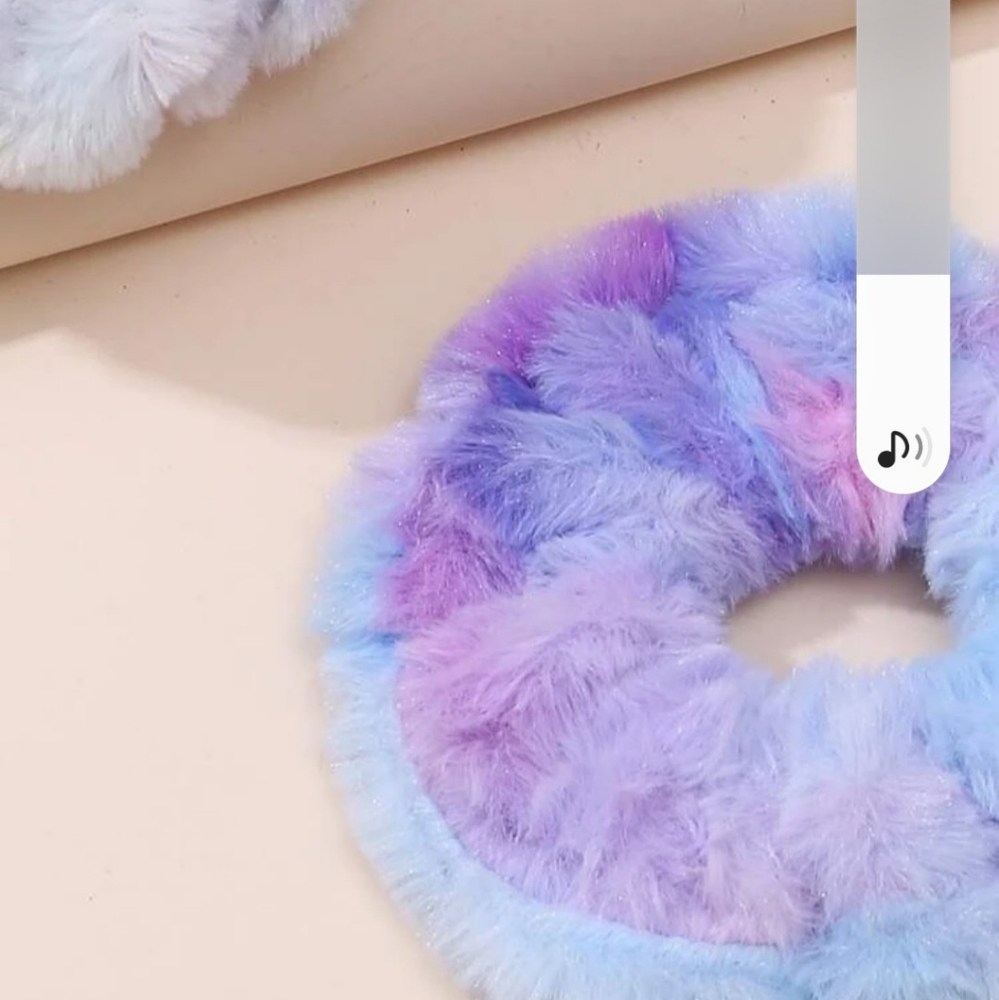 Tie Dye Fuzzy Scrunchies - Picture 2 of 3